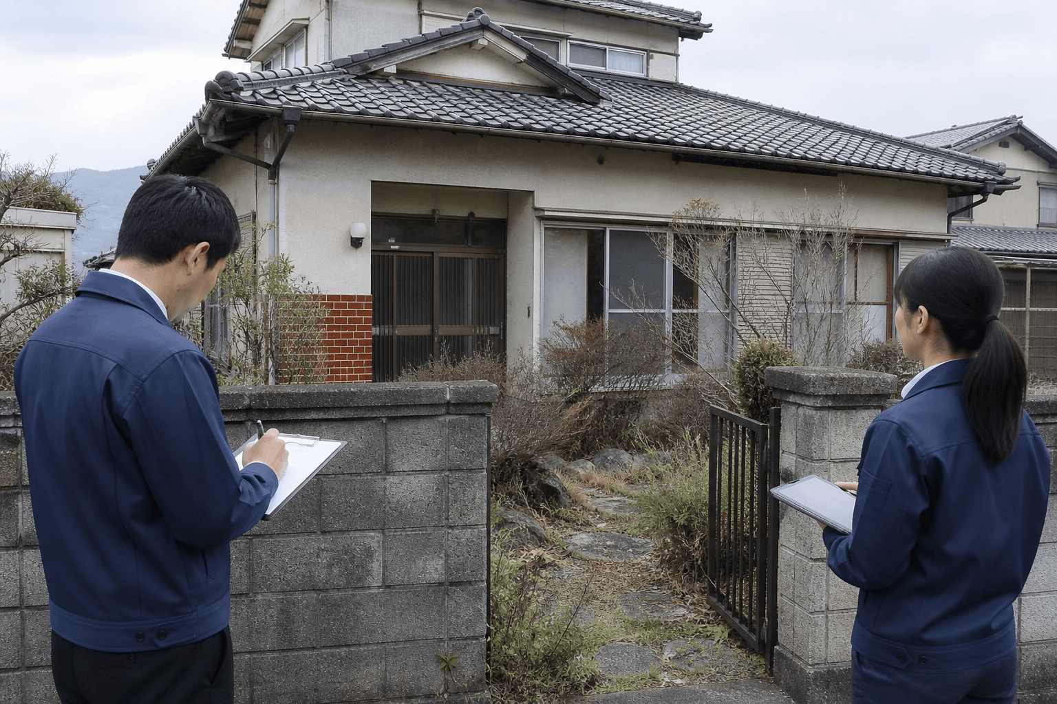 空き家について相談する様子