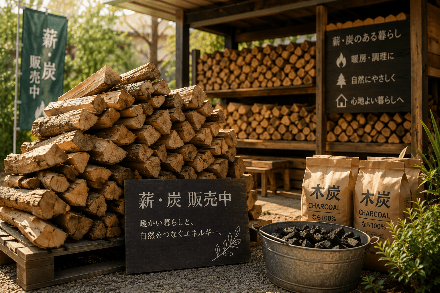 薪・炭販売のイメージ