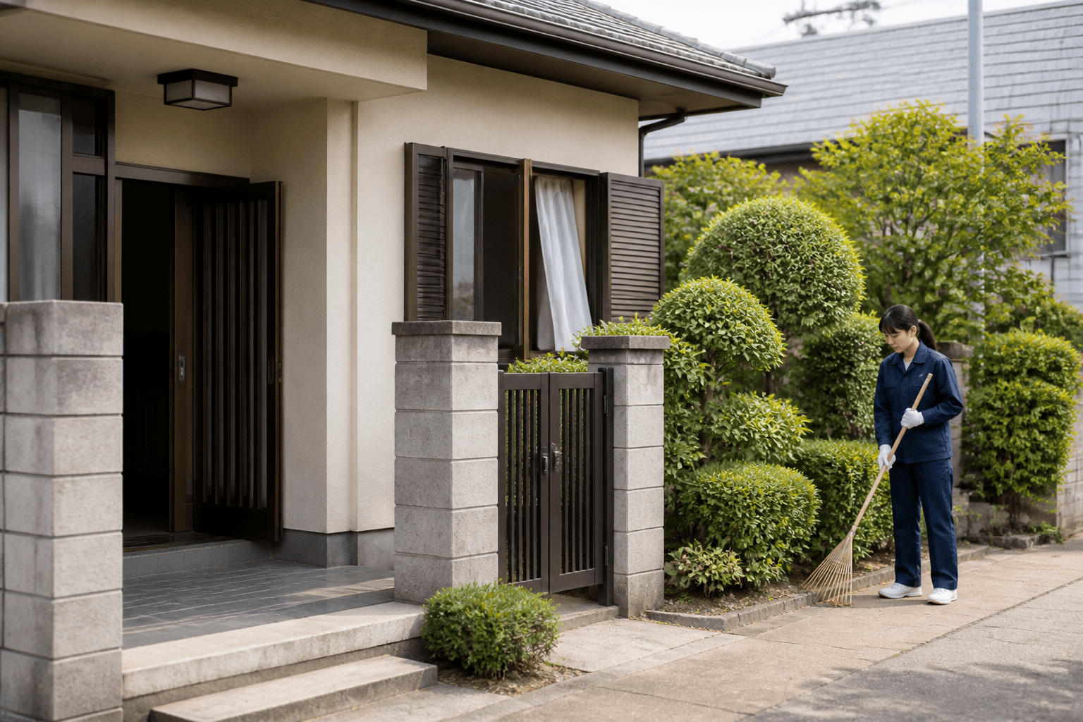 外周りを整えた後の戸建住宅